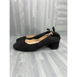 Everlane The Italian Leather Day Heel Black Suede Women Size 8